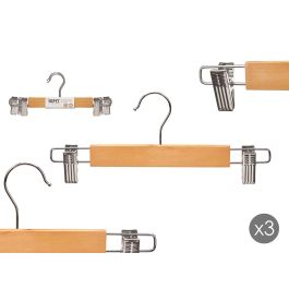 Kipit Set 3 Perchas Falda Madera C Pinza Marron Plata 28.5x11.5x6 cm (Set de 24) Precio: 43.68999998. SKU: B15RZHG5RE