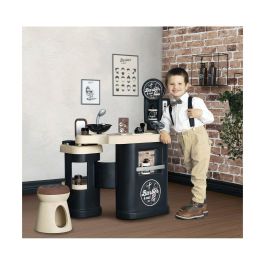 Smoby Set de Juego Salón de Peluquería y Barbería para Niños con Tocador, Espejo, Ducha y Caja Registradora