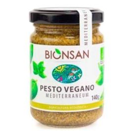 Mediterraneum Pesto Vegano Ecológico de Albahaca, Piñones y Pipas 140g para Pasta y Ensaladas Precio: 5.5. SKU: B165VSVFEC