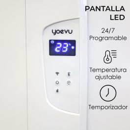 Yoevu Radiador Eléctrico de Aluminio 900W Bajo Consumo para Hogar y Oficina