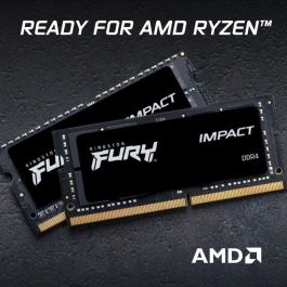 Kingston FURY Impact 16 GB DDR4-3200 SODIMM, 1.2V CL20 para portátiles AMD Ryzen e Intel XMP, Plug N Play