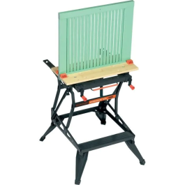 Black & Decker Banco de trabajo WM550, Apertura Mordaza 226mm, Soporta 250kg, Superficie 610x472mm