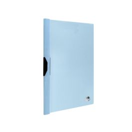 Carpeta Liderpapel Dossier Pinza Lateral Polipropileno Din A4 Celeste Opaco 30 Hojas Pinza Deslizante