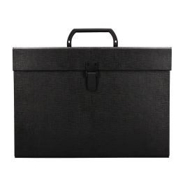 Liderpapel Maletín con fuelle y asa, cartón forrado, 19 departamentos, 255x390x120 mm, colores surtidos