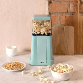 Livoo DOM497 Máquina de Palomitas de Maíz, 1200W, Hasta 100g de Granos, Azul