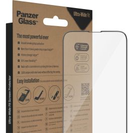 PanzerGlass Ultrawide AB Protector de Pantalla para iPhone 14/13/13 Pro Transparente - Vidrio Templado Antibacteriano, Anti-rayones y Golpes