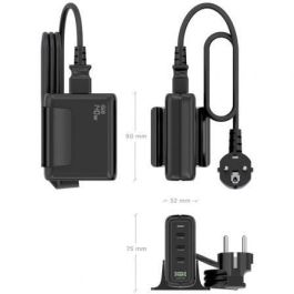 Aisens ASCH-140W4P056-BK Cargador Sobremesa GaN 140W, 3x USB-C PD3.1, 1x USB-A QC3.0, Carga Rápida 4 Dispositivos Negro Aisens ASCH-140W4P056-BK Cargador Sobremesa GaN 140W, 3x USB-C PD3.1, 1x USB-A QC3.0, Carga Rápida 4 Dispositivos Negro