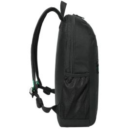 Rivacase 5566 Mochila Gremio para Portátil 15.6"-16" Negra, Urban, Impermeable, Poliéster rPET, Bolsillos Laterales