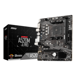 MSI Placa Base A520M-A PRO Socket AM4 mATX (M.2 Port, PCIe 3.0 x 4, NVMe PCI:1 PCIe:1 RAM:4) Precio: 60.78999949. SKU: S5605177