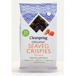CLEARSPRING Alga Nori con Cúrcuma Snack 4g, vegano y sin gluten, horneado con sal marina y aceite de girasol Precio: 2.6900005. SKU: B1JE8ZV4PW