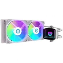 Hiditec LDCR10003 Sistema de Refrigeración Líquida LQ240 Blanco con 2 Ventiladores ARGB 120mm PWM, Bomba Aluminio, Intel/AMD TDP 265W