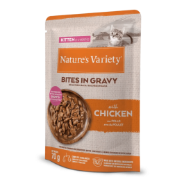 Affinity Nature's Variety Kitten Pollo Wet Bites Gravy 28x70 gr Alimento Húmedo para Gatos Precio: 48.4999999. SKU: B145WM48ZZ