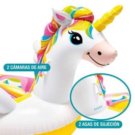 Figura hinchable unicornio 198x140x97 cm (+ 3 años)