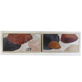 DKD Home Decor Cuadro Moderno Abstracto Naranja Gris Set de 4 Unidades 80x40x2.5 cm PS MDF Precio: 37.74474. SKU: B13FTH4THH
