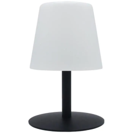 Lumisky STANDY MINI Dark Lámpara de Mesa Inalámbrica, Al. 25 cm, Base Negra, LED Blanco Cálido y Blanco