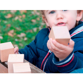 Andreutoys Juego Didactico 10 Cubos Sensoriales con Sonido Madera