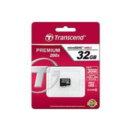 Transcend TS32GUSDHC10 Tarjeta MicroSDHC de 32 GB Clase 10 con Adaptador