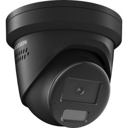 Hikvision Cámara IP turret 4MP Smart Hybrid Light ColorVu 2.8mm WDR IP67 Audio, Alarma, Luz Híbrida 30m, Negra