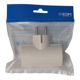 Edm Clavija Doble Baquelita Tipo F T/TL 16A 250V Blanca