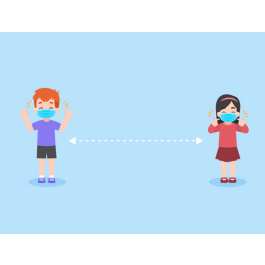 Archivo 2000 Señal Obligatorio Mantener 1,5 m Distancia Seguridad PVC Azul 210x297 mm