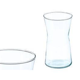 Giftdecor - Jarrón de Cristal Boca Ancha Transparente 21 cm para Decoración del Hogar y Flores Frescas (12 Unidades) Precio: 18.49999976. SKU: B163CGK4PG