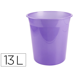 Liderpapel Papelera Plastico Lavanda Translucido 13 Litros 275x285 mm Precio: 3.69000027. SKU: B13PKX2GKH