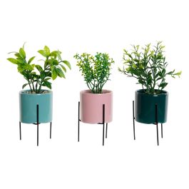 DKD Home Decor Planta Rosa Turquesa Gres 7 x 22 x 7 cm (6 Unidades) Precio: 27.50000033. SKU: B1AFMZ27FH