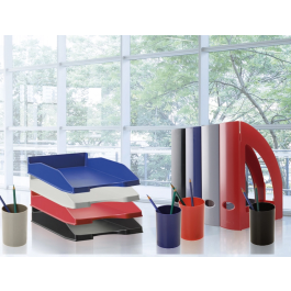 Archivo 2000 Bandeja Archivo Apilable 3 Posiciones Fondo Liso Formato A4 y Folio 345x255x60 mm Gris