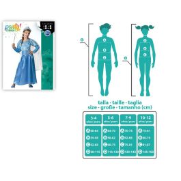 Disfraz Princesa Azul Niña 10-12 Años - Temática Personajes de Cuento con Vestido, Capa y Cinturón de Polyester para Carnaval Disfraz Princesa Azul Niña 10-12 Años - Temática Personajes de Cuento con Vestido, Capa y Cinturón de Polyester para Carnaval