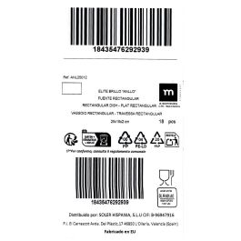 Fuente Rectangular Anllo Elite Brillo 25x15 cm - Inde (18 Unidades) Fuente Rectangular Anllo Elite Brillo 25x15 cm - Inde (18 Unidades)