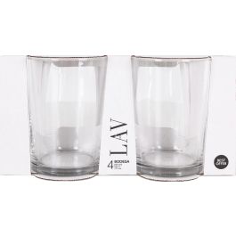 LAV Set de 4 Vasos de Sidra con Capacidad de 510 cl, Modelo Ek Bdg392Cs Best Offer, Medidas Ø 9 x 12 cm, Peso 14.83 kg (12 Cajas)