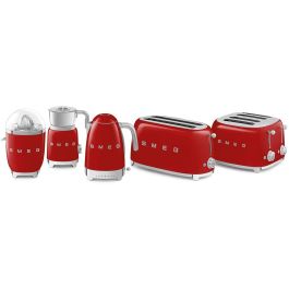 Smeg KLF04RDEU Hervidor de Agua Eléctrico 50s Style, 1.7L, 2400W, Rojo, Ajustes de Termostato
