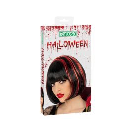 Peluca Vampiresa Rojo Corto Lisa Morena Peluca Vampiresa Rojo Corto Lisa Morena