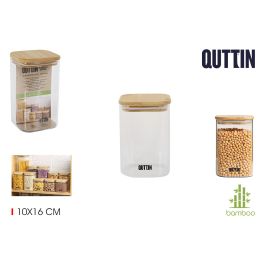 Tarro Cuadrado Bambú Quttin 10x16 cm (12 Unidades) Precio: 37.79000005. SKU: B1EQCP8P5F