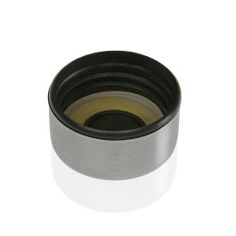 Botella de Agua Versa Transparente Vidrio Aluminio 900 ml 10 x 19 x 10 cm