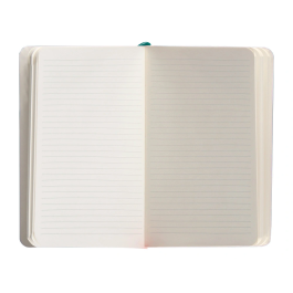 Antartik Cuaderno Tapa Blanda A6 Rayas Verde Aguamarina 100 Hojas 80gr FSC