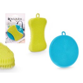 Arte Regal Set de 2 Estropajos de Silicona, Amarillo y Azul, TPE (24 Unidades) Precio: 25.4999998. SKU: B15RTYRSFH