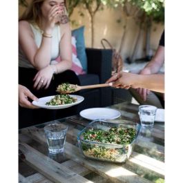 Pyrex Cook & Store Juego de 3 Platos con Tapa de Vidrio Rectangular - 0,4/1,1/2,5 L