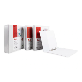 Liderpapel Carpeta Canguro 2 Anillas Mixtas 55mm A4 Plástico Blanco