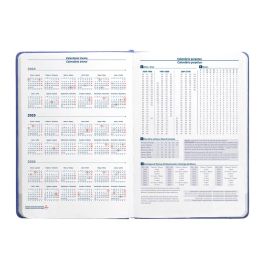 Agenda Encuadernada Liderpapel Kinaros A5 2025 Dia Pagina Color Azul Papel 70 gr