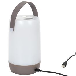Home Deco Factory Lámpara Led Táctil Gris Interior/Exterior Asa USB Pilas 10.5x19 cm