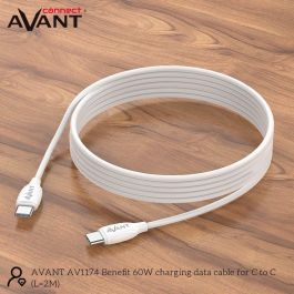 AVANT CONNECT Cable USB C a USB C PD 60W 2 metros - Carga rápida 3A