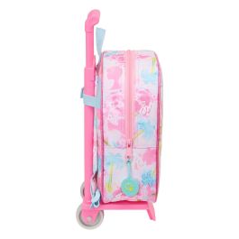 Mochila Escolar con Ruedas Barbie Painterly Rosa Azul cielo 22 x 27 x 10 cm