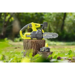 Ryobi RYO4892210203946 Motosierra Inalámbrica Compacta 18V ONE+, Guía 20 cm, con Batería 2.5Ah y Cargador 1.5A