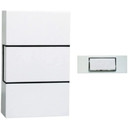 Chacon Timbre con cable con pulsador, Melodía de carillón 1, Botón con luz de fondo