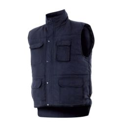 Velilla 108 Chaleco Acolchado Multibolsillo Exterior 100% Poliéster Trabajo Almacén Azul Marino Talla M