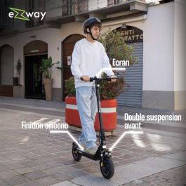 EZWAY EX100 Patinete eléctrico 450W, ruedas de 10 pulgadas, 25 km autonomía