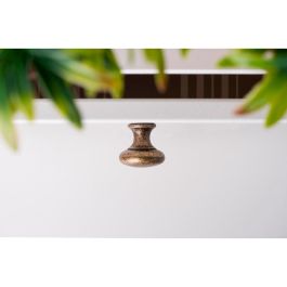 Rei 760 Blister con 4 pomos redondos para mueble en zamak acabado cuero viejo Ø25x24mm