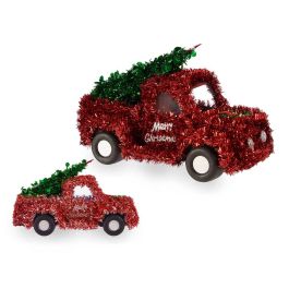 Coche Navidad Espumillon Rojo Krist+ 15x18x27 cm (8 Unidades) Precio: 43.49999973. SKU: B1BGE6MW8J