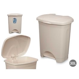 Papelera de Pedal Plástico 30L Beige Arte Regal 39x47x32 cm (4 Unidades) Precio: 52.5000003. SKU: B1J6R3XKFA